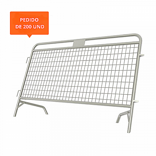 Valla Inclinada Alta 100x50 mm de 2x1,2 m sin chapa Galvanizada