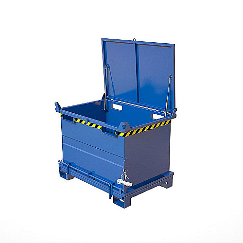 Contenedor con fondo abatible ECO con tapa 1000 kg - 500 L