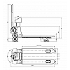 Transpaleta con báscula ZEUS WPE PREMIUM, 1150х540mm, XK3190-A12E OIML 2500 kg