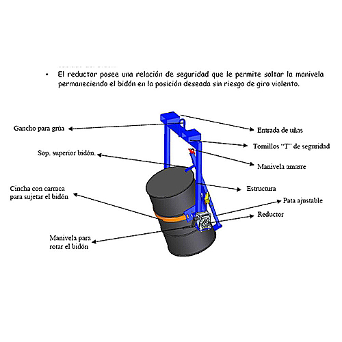 Implemento bidón para grúa - 0