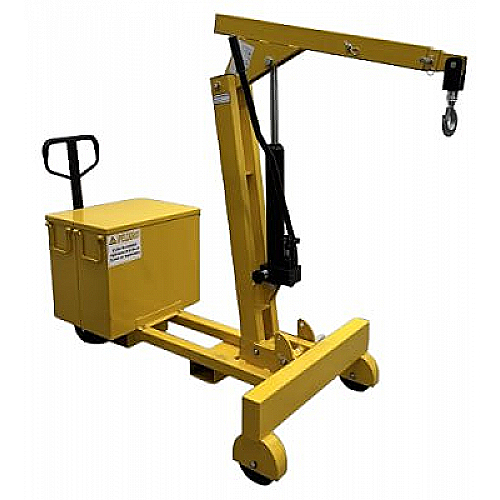 Grua contrapesada larga plegable