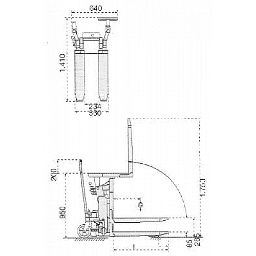 Transpaleta volcador manual - 0