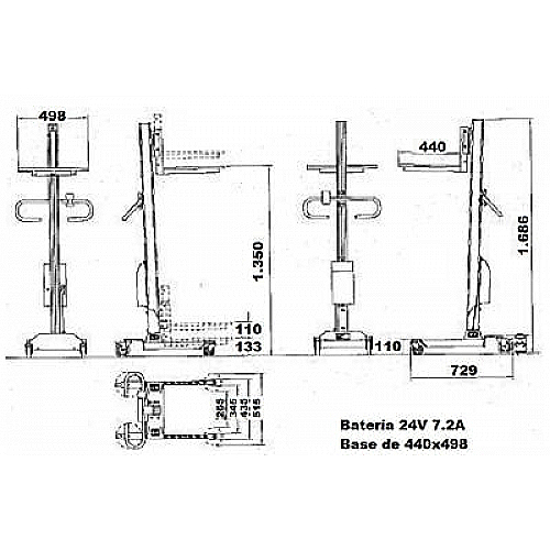 Apilador manual 400 kgs. - 0