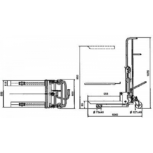 Apilador manual 400 kgs - 0