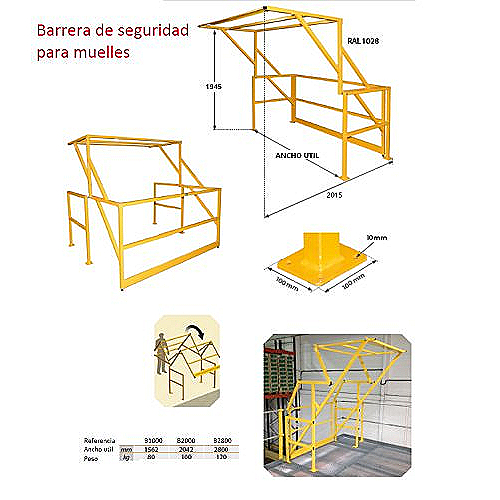Barreras protección para muelles de carga 2800mm - 0