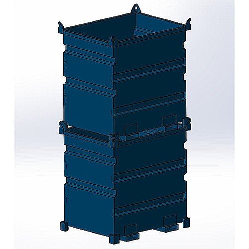 Contenedor apilable VTR-500 para rotador de carretilla elevadora - 40