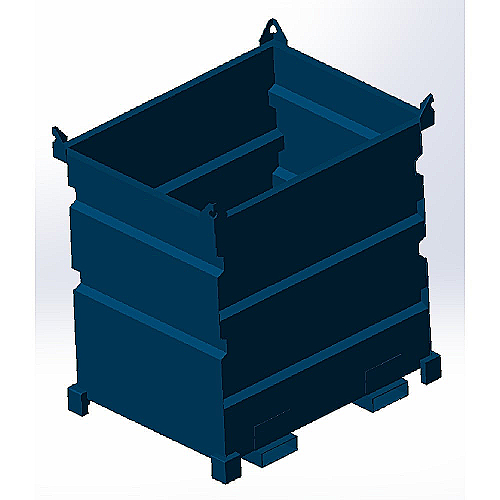 Contenedor apilable VTR-500 para rotador de carretilla elevadora - 40