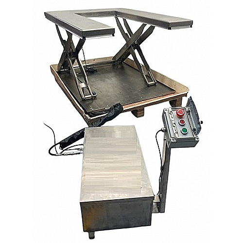 Mesa en U 1.500 kg en acero inoxidable AISI 304