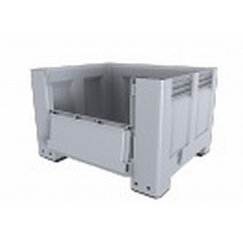 Contenedor plástico liso 1.200 X 1.000 X 760 mm. con puerta abatible - 0